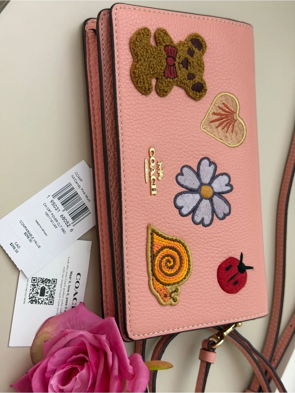 Coach pink leather